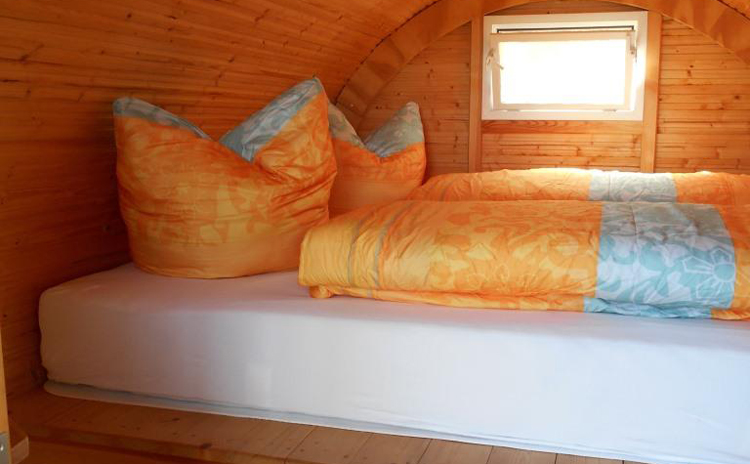 Weinfaß Campingpark Sanssouci Innenansicht